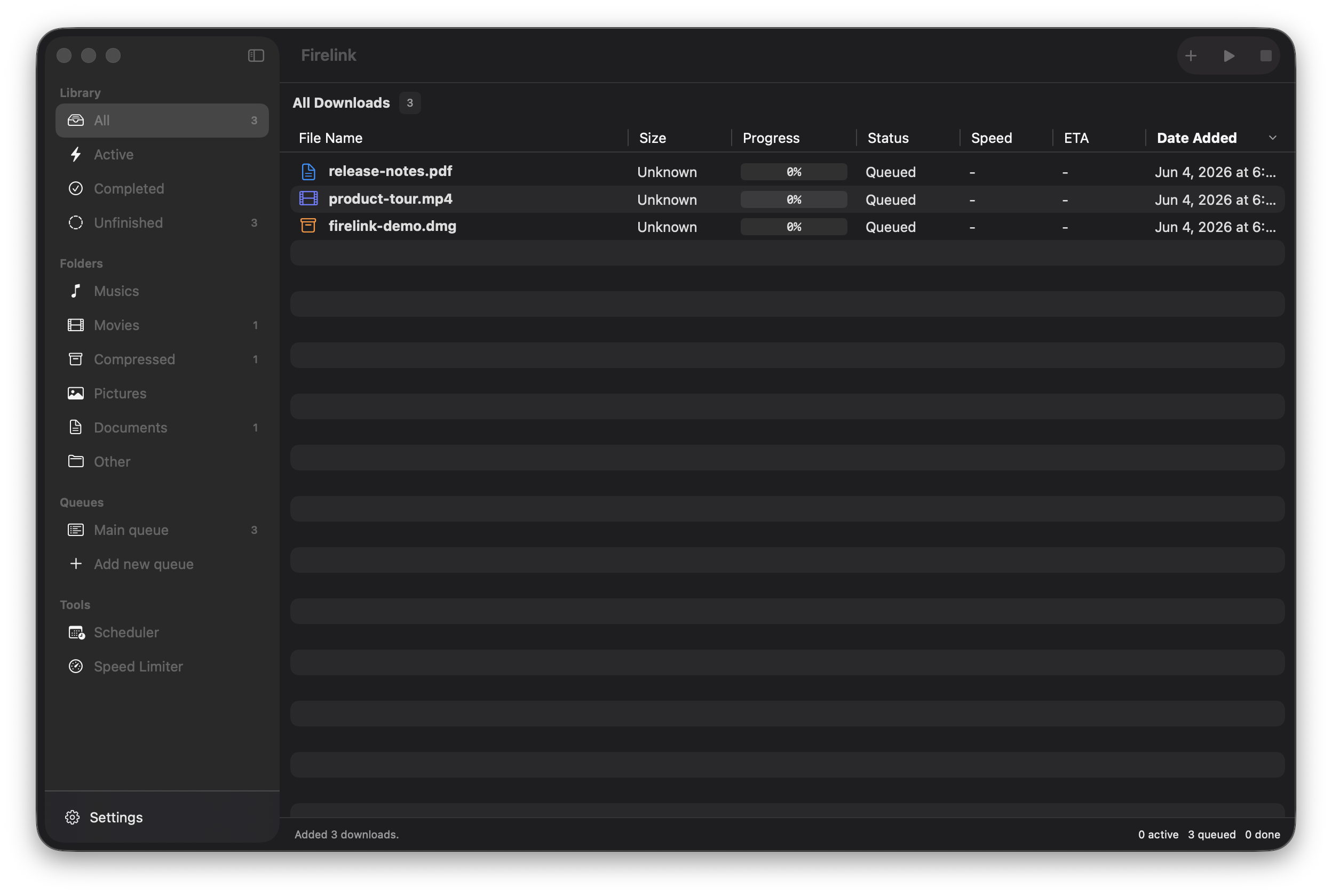 Firelink main window