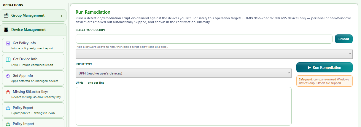 Run Remediation
