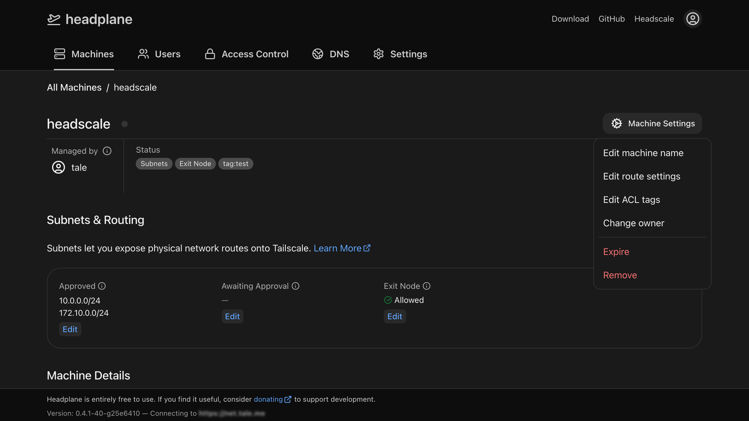Machine Management