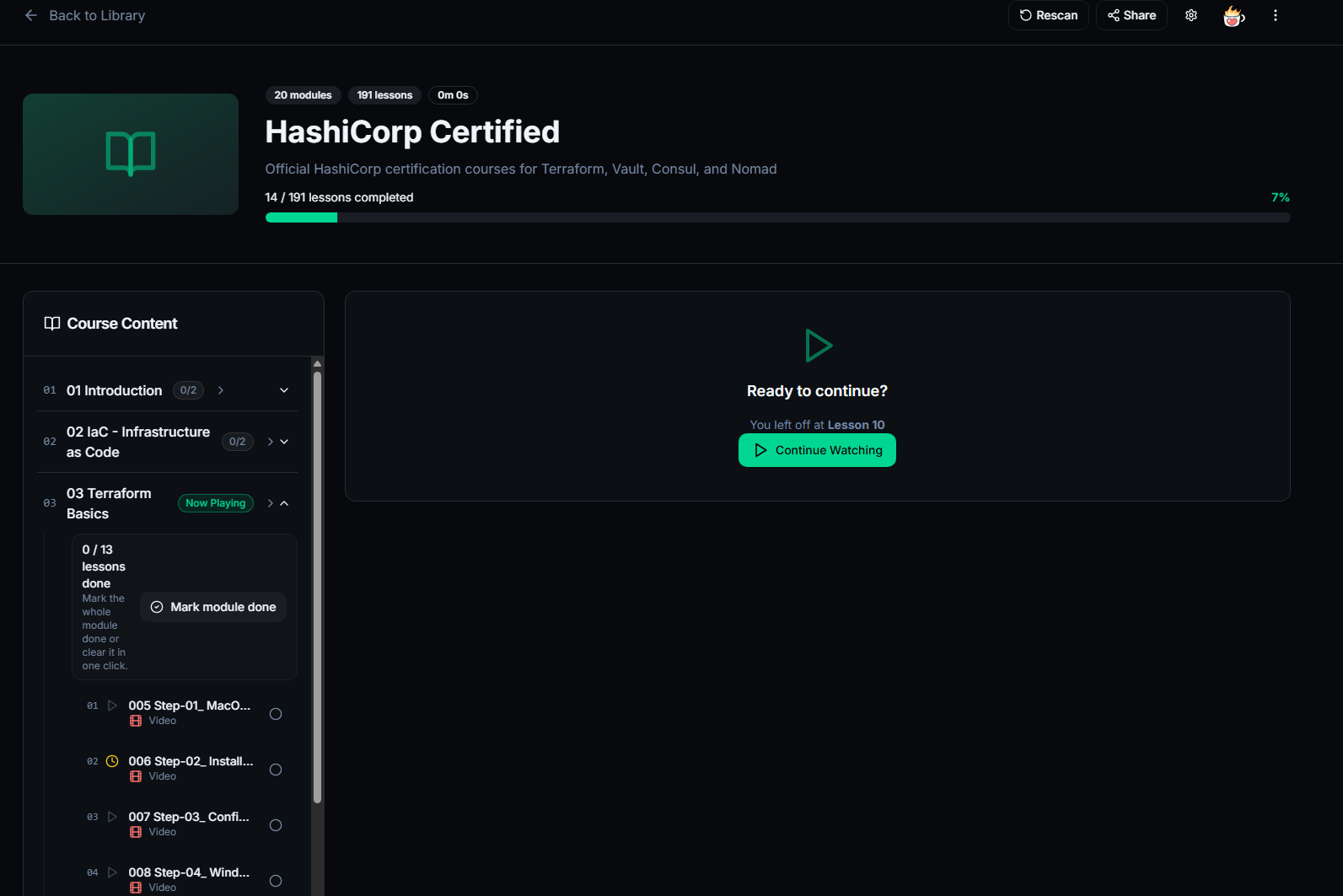 OfflineAcademy course page