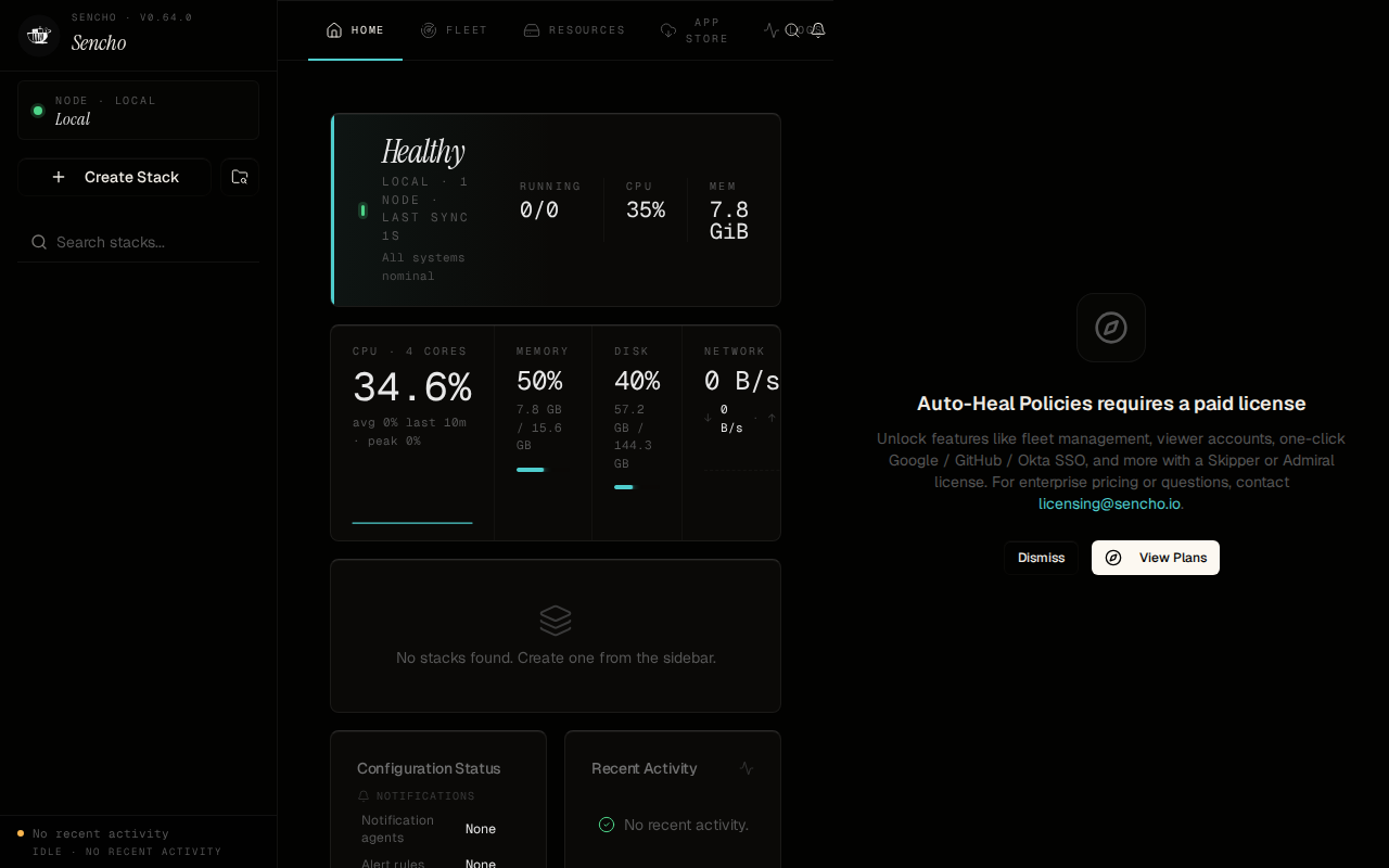Sencho Dashboard
