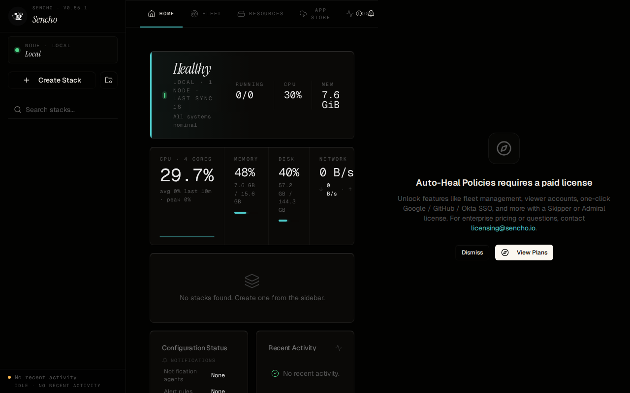 Sencho Dashboard