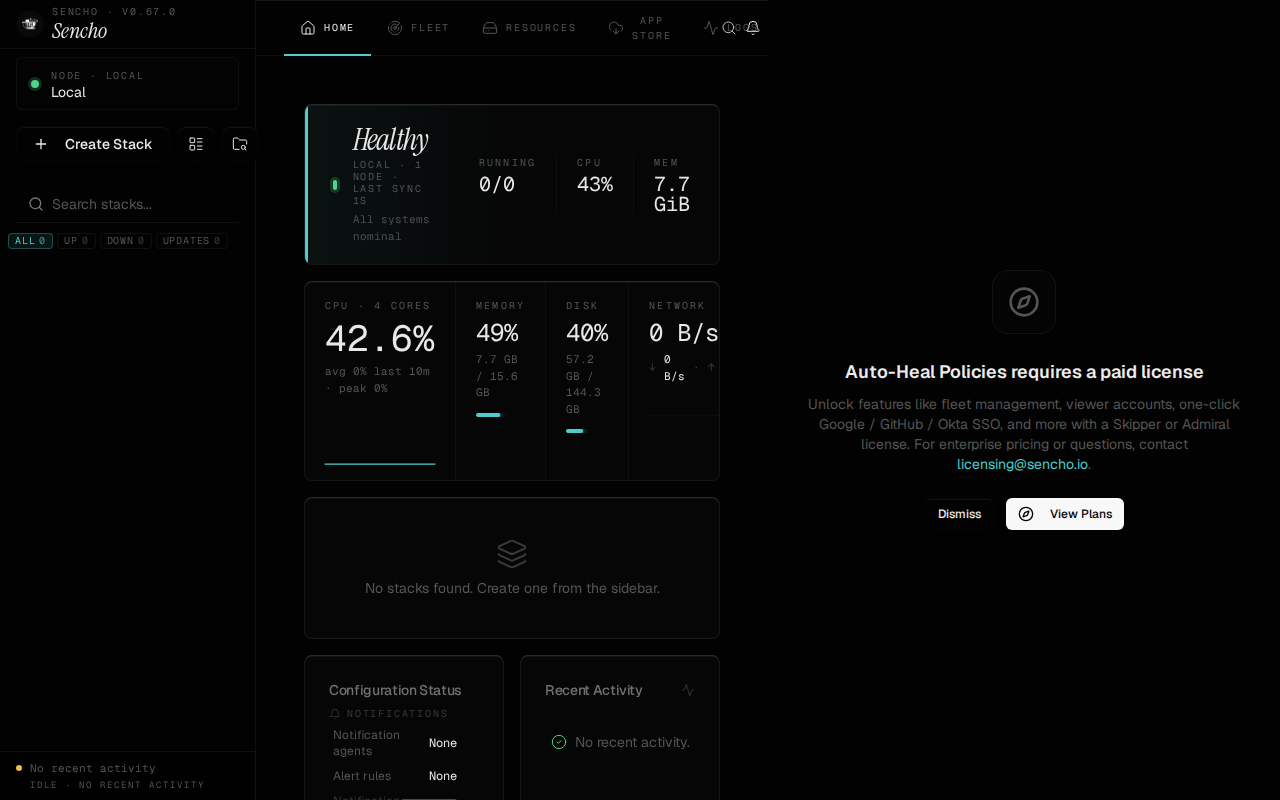 Sencho Dashboard